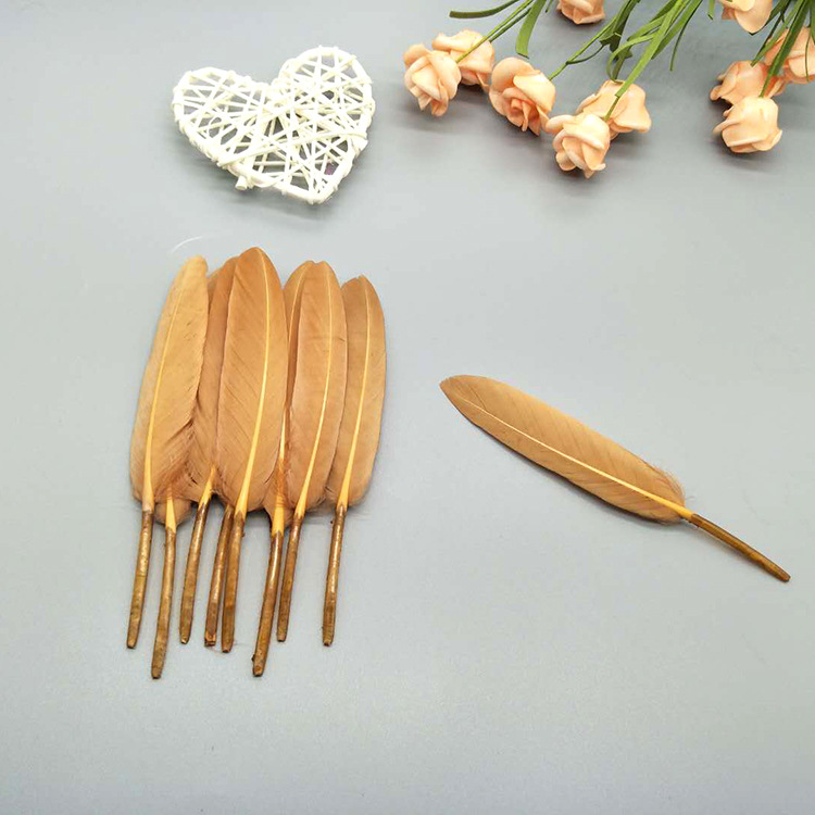 The manufacturer wholesales large quantities of goose feathers, small straight knives, colorful feathers, DIY kindergarten handcrafted materials, earrings, accessories, and goose feathers pic 28