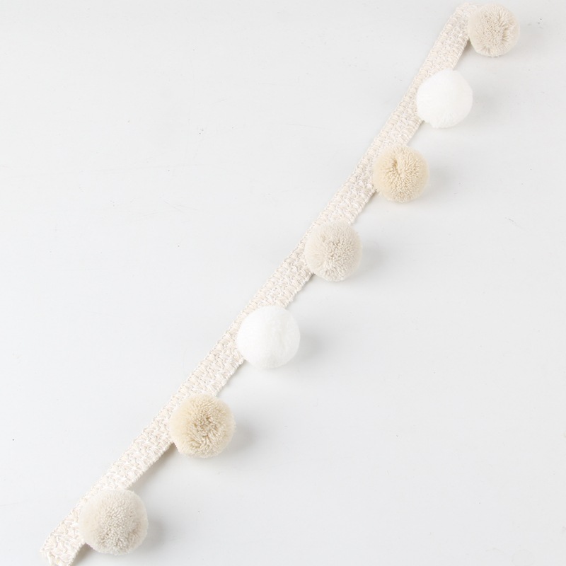 Curtain lace, three-color bayberry balls, side edge, European lace edge, sofa accessories, decorative parts, spliced black pic 9