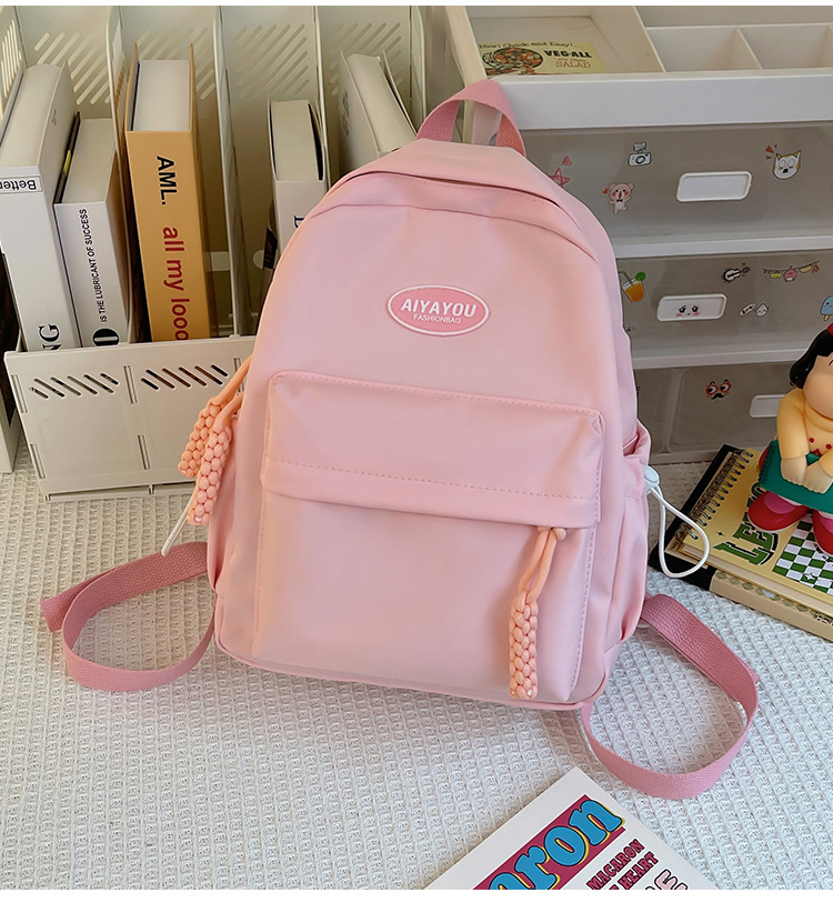 书包男高中生日系简约大容量新款双肩包女初中大学生百搭电脑背包详情25