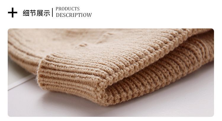 Wholesale of 2020 new cute long-nose knitted caps, baby knitted woolen caps with smiling face embroidery and pullover caps pic 11
