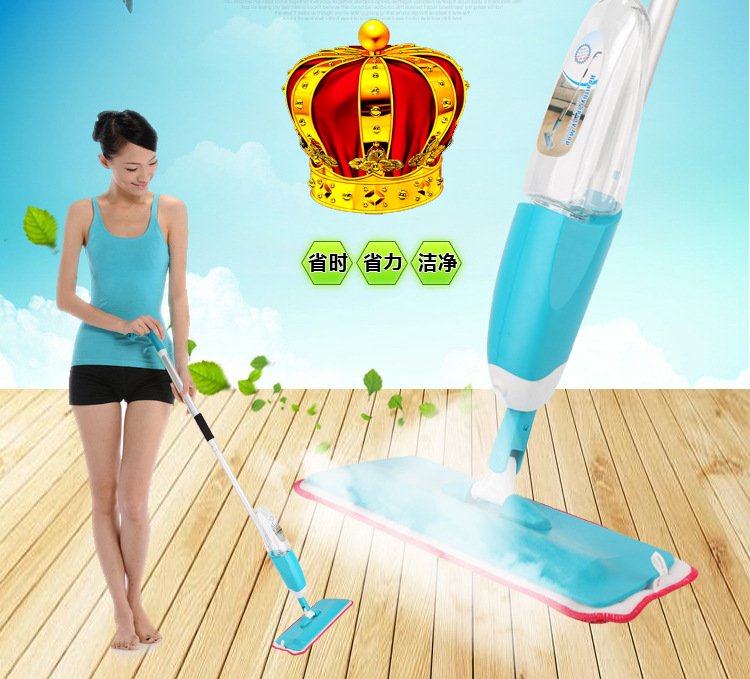 Factory wholesale water-spraying mops, lazy household flat mops, 360-degree rotating spray mops pic 14