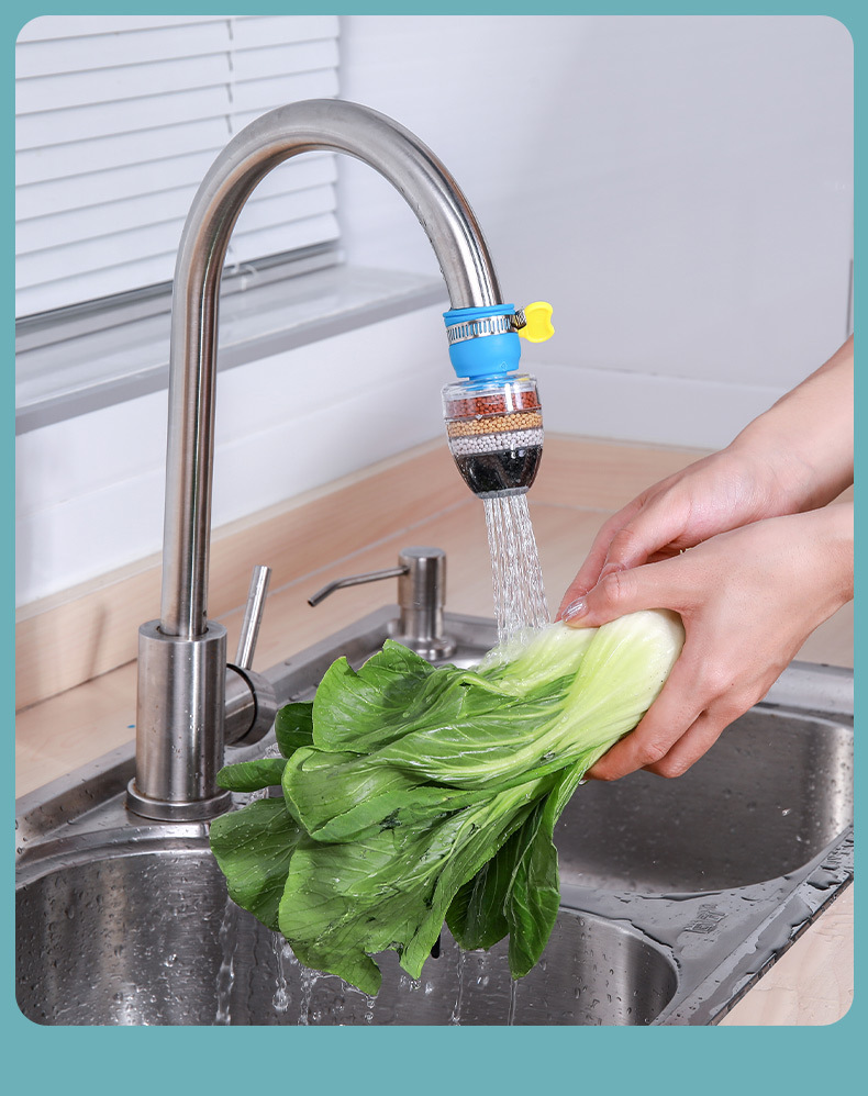 Factory direct sales of six-layer filter faucets, splash-proof shower heads, kitchen rotatable joints for extension pic 3