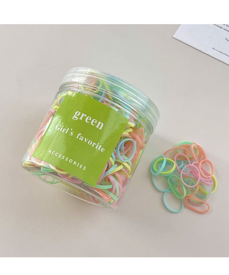 黑色一次性橡皮筋女扎头发高弹力发绳不伤发发圈儿童头绳编发发饰详情27