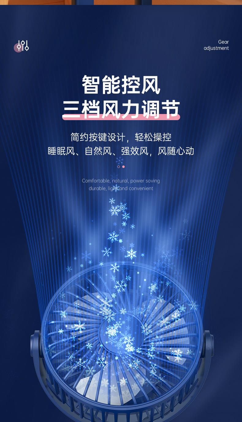 USB多功能夹扇宿舍便携可壁挂静音大风力办公室家用桌面台式风扇详情11