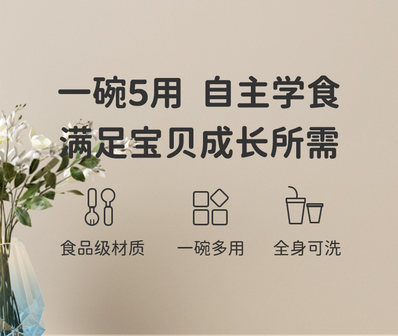 婴儿餐具套装宝宝辅食碗多功能零食碗外出野餐便携防摔儿童星球碗详情1