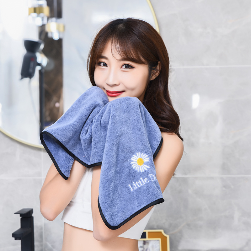 【LOVELY HOME】【 Chi Jia 】 Coral Velvet 35*75 Towel Absorbent and Soft Manufacturer wholesale Face Towel Gift Logo Daisy Home Bath Towel Beach Towel pic 19