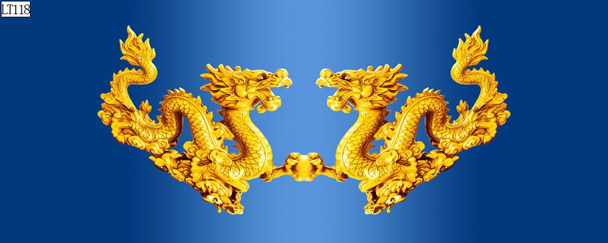 Fish tank aquarium decorative landscape background painting, pp material without glue, dragon background painting, two dragons playing with a pearl, dragon Roaming the world painting pic 17