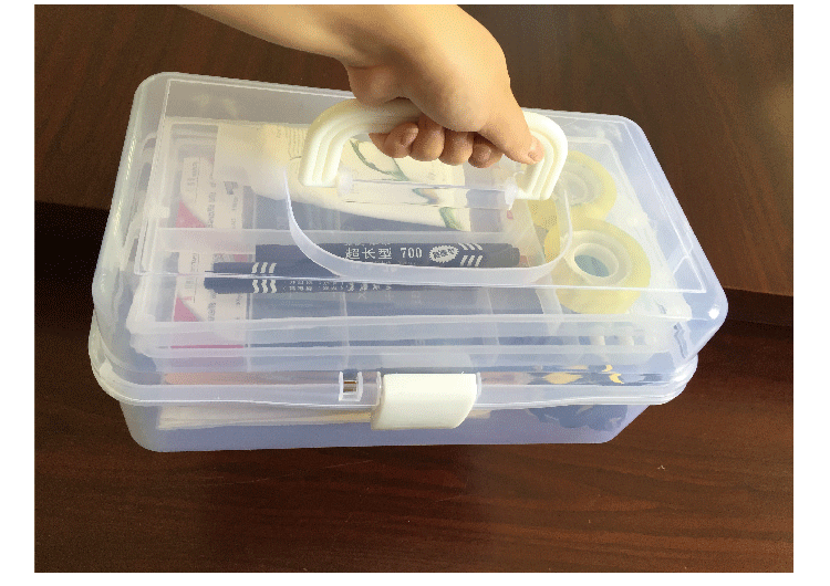 Portable three-layer multi-functional storage box, portable lacquer Guka plastic storage and organization box, medicine box pic 18