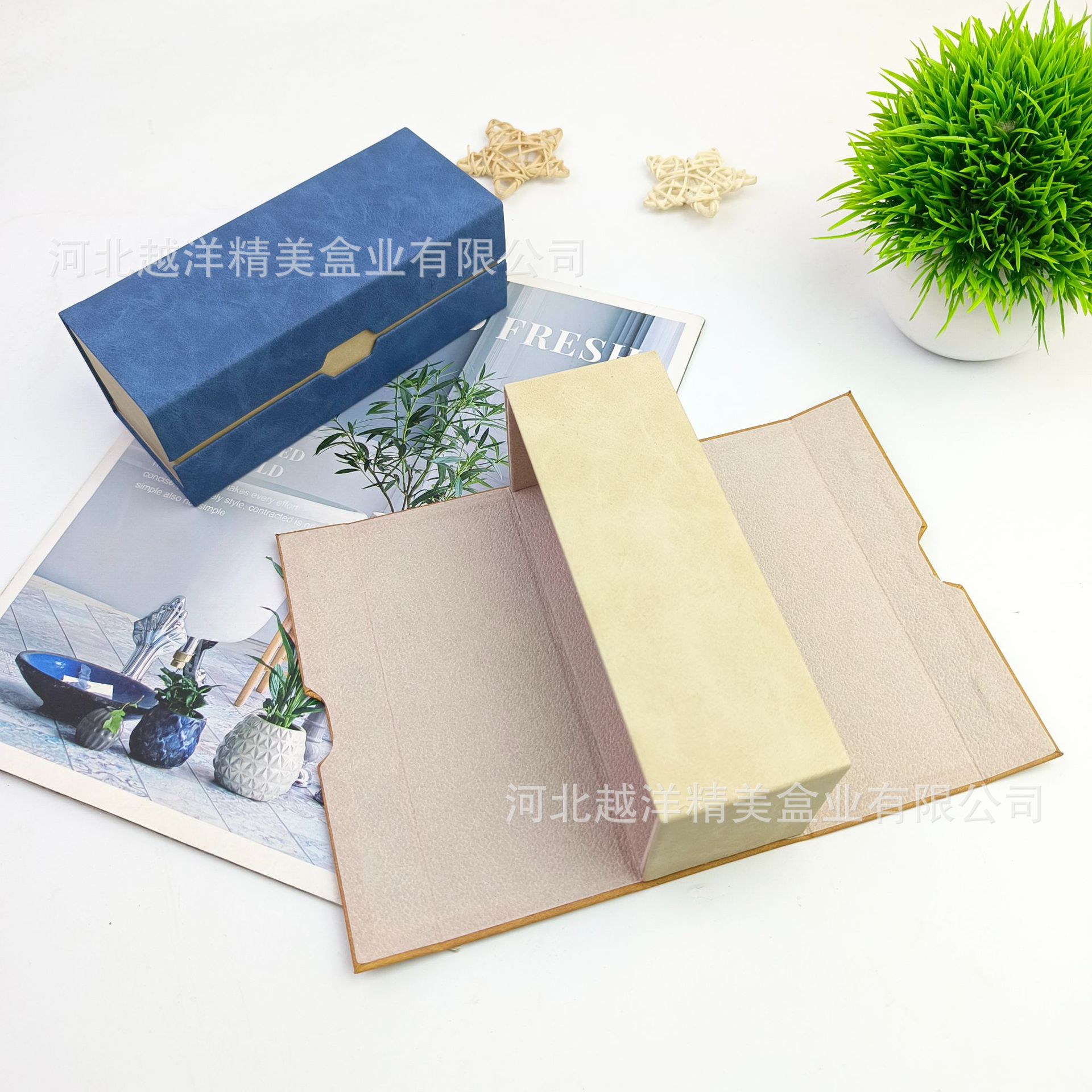 双层眼镜盒两幅装厂家批发大容量近视眼镜盒简约高级防压太阳镜盒详情4