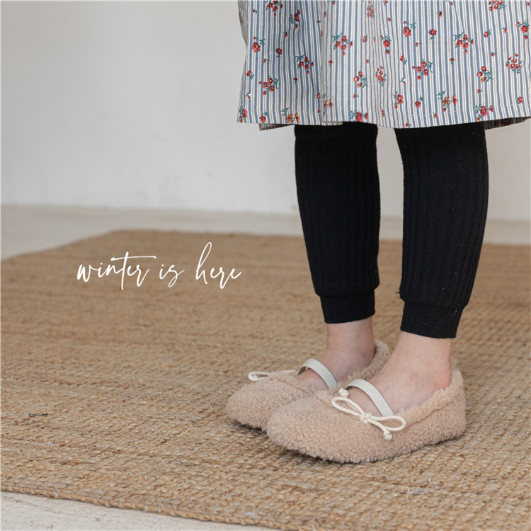 2022冬季新款儿童打底裤批发宝宝复古色坑条九分裤加绒加厚潮裤详情11