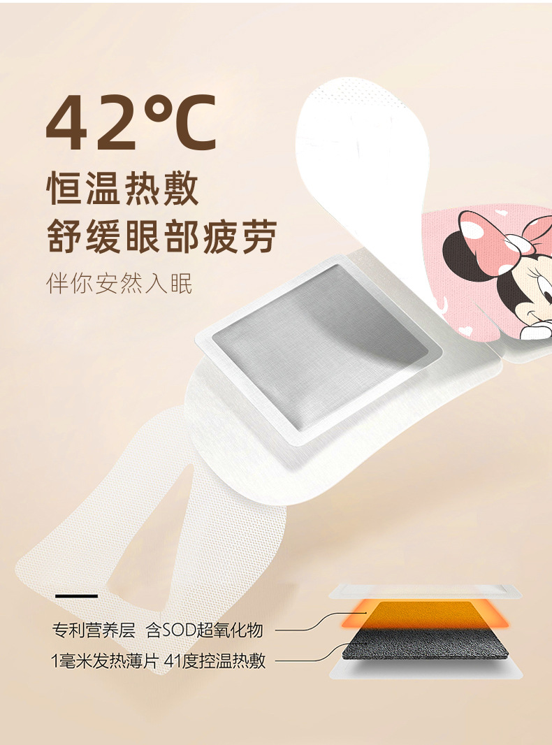蒸汽眼罩遮光睡眠热敷缓解眼疲劳加热护眼贴恒温发热5片装详情5