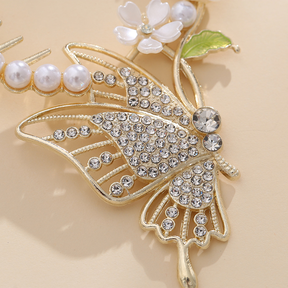 Ancient-style lily of the valley tassel hair clip headwear, forest-style super fairy bun hair clip, high-end bun hair buckle accessory pic 4