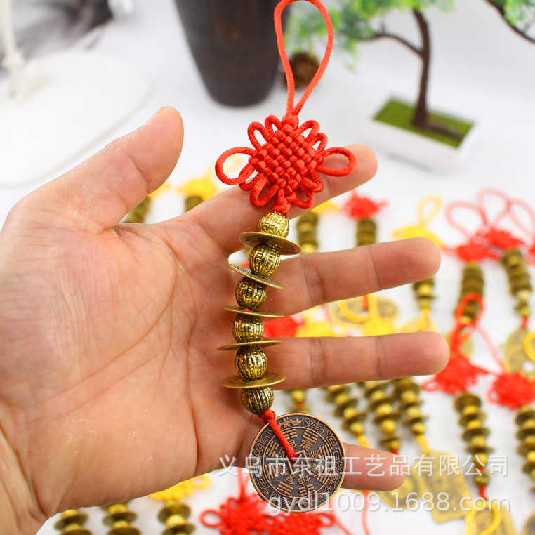 Genuine copper coins, Arhat beads, Five Emperors coins, copper coins, woven Five Emperors coins, pendants, copper coin craftsmanship, hanging signs, and Eight Trigrams plate manufacturers pic 6