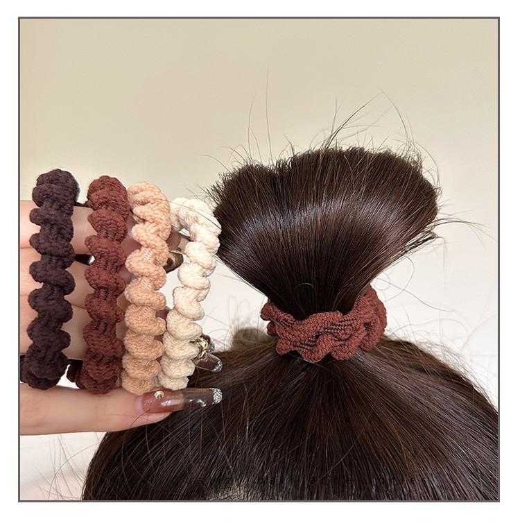 A high-end hair tie for women, a rubber band for tying hair, a high ponytail hair clip, a hair band, a simple and highly elastic hair accessory pic 3