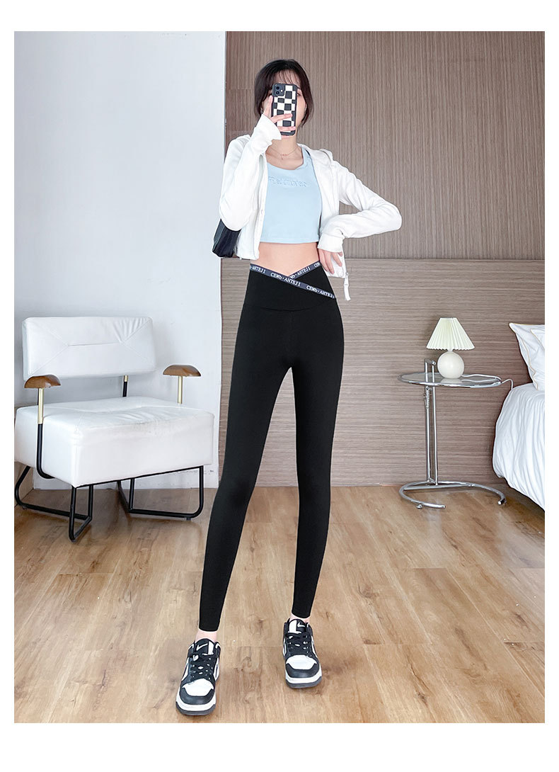 Slimming pants, cross shark pants, leggings, high-waisted, slimming tight-fitting yoga, capsule leg Barbie pants wholesale pic 25