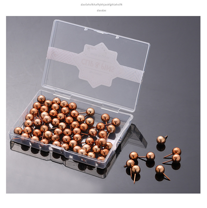 Cross-border direct power supply, rose gold-plated Earth nail box set, cork board imitation gold picture nail, InS-style photo wall nail pic 10