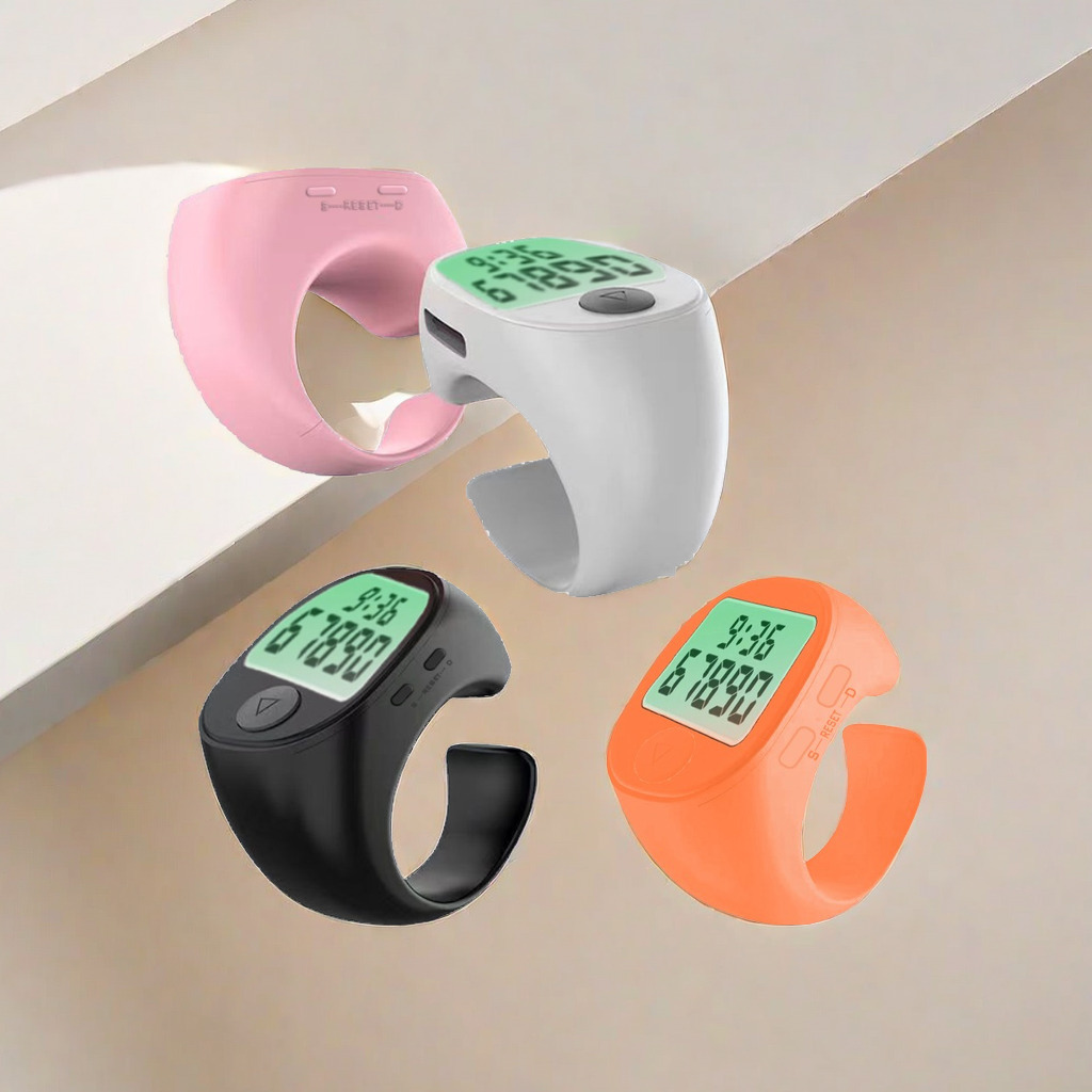 Finger silent counter clock with LED light, counting the flow of people, silent ring counter gift box pic 8