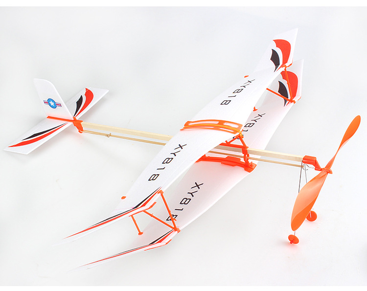 Wholesale of model aircraft assembly rubber band aircraft model toys, Tianchi rubber band power biplane science popularization model pic 17