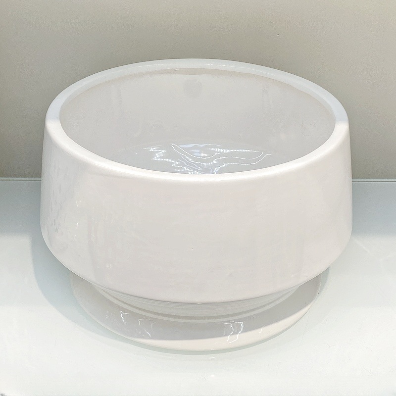 蝴蝶兰花盆盆景专用艺术纯白圆形椭圆形大花盆家具装饰盆栽花盆容器花瓶摆设摆件金堡花瓶详情6