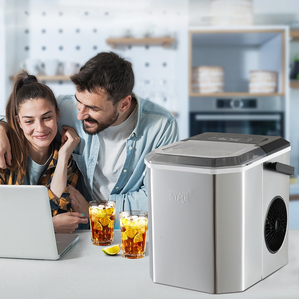 Winning Star 1.2L mini portable ice maker with British and European standard household small summer ice cubes pic 3