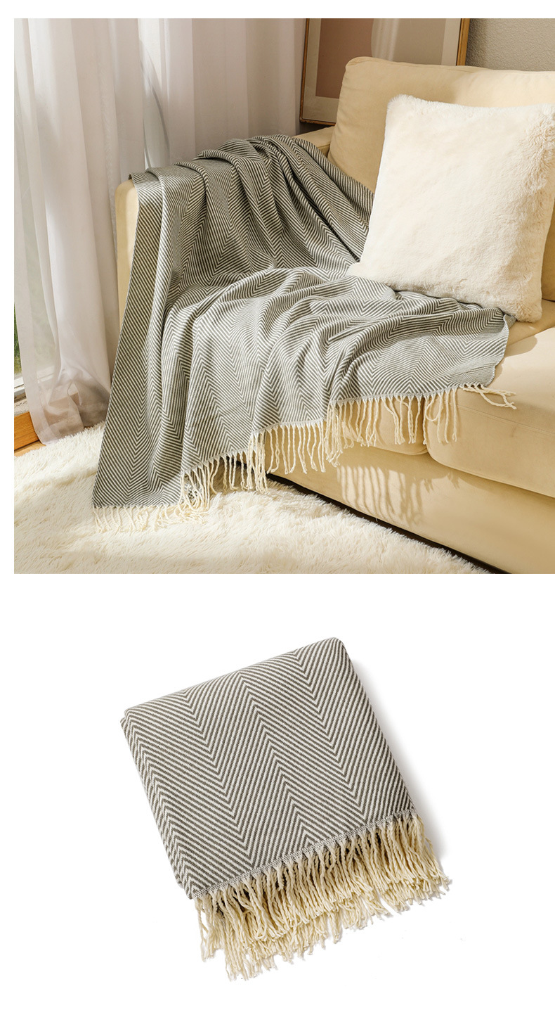 Sofa cover blanket, bed tail cover blanket, woven blanket, air conditioning blanket, shawl blanket, summer cooling blanket, nap blanket, towel wholesale pic 31