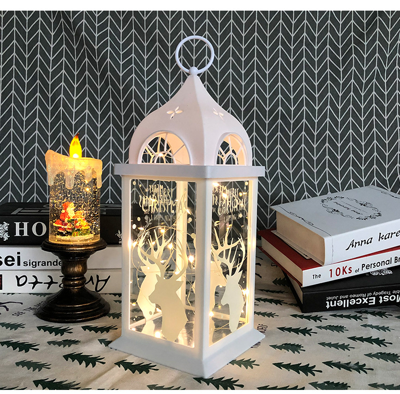 Wholesale LED light strings, plastic Christmas deer wind lanterns, Christmas tree wind lanterns, festival creative decorative hanging ornaments, cross-border exclusive supply pic 9