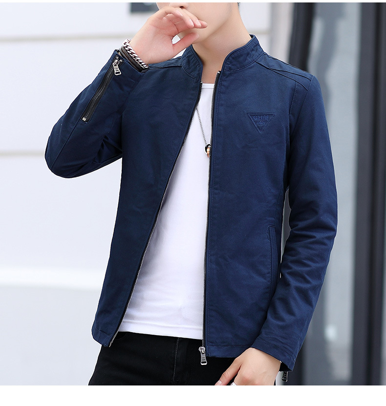 男士夹克外套2024春秋新款韩版水洗夹克休闲修身帅气修身上衣潮牌 pic 11