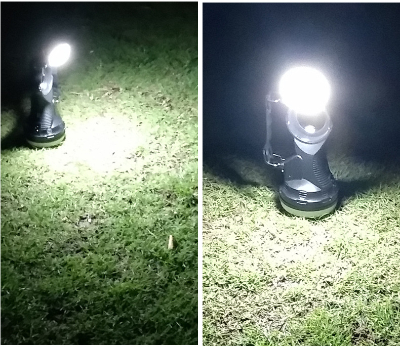 9980T portable LED high-intensity flashlight, solar-powered rechargeable portable dual-purpose camping flip cover flashlight pic 4