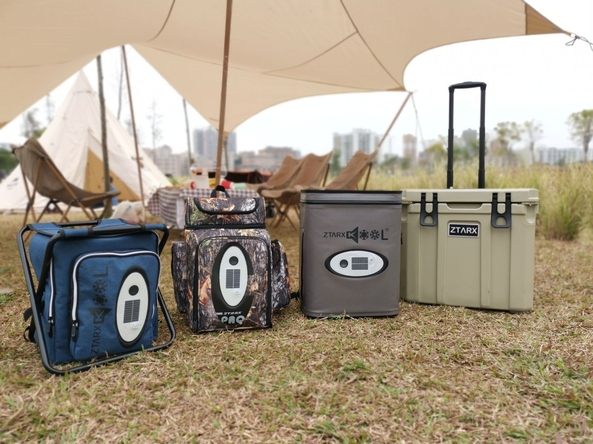 ZTARX Outdoor Picnic Bag, Solar charging, fresh-keeping ice pack, ice bag, LED Bluetooth speaker, double-shoulder picnic ice pack pic 7