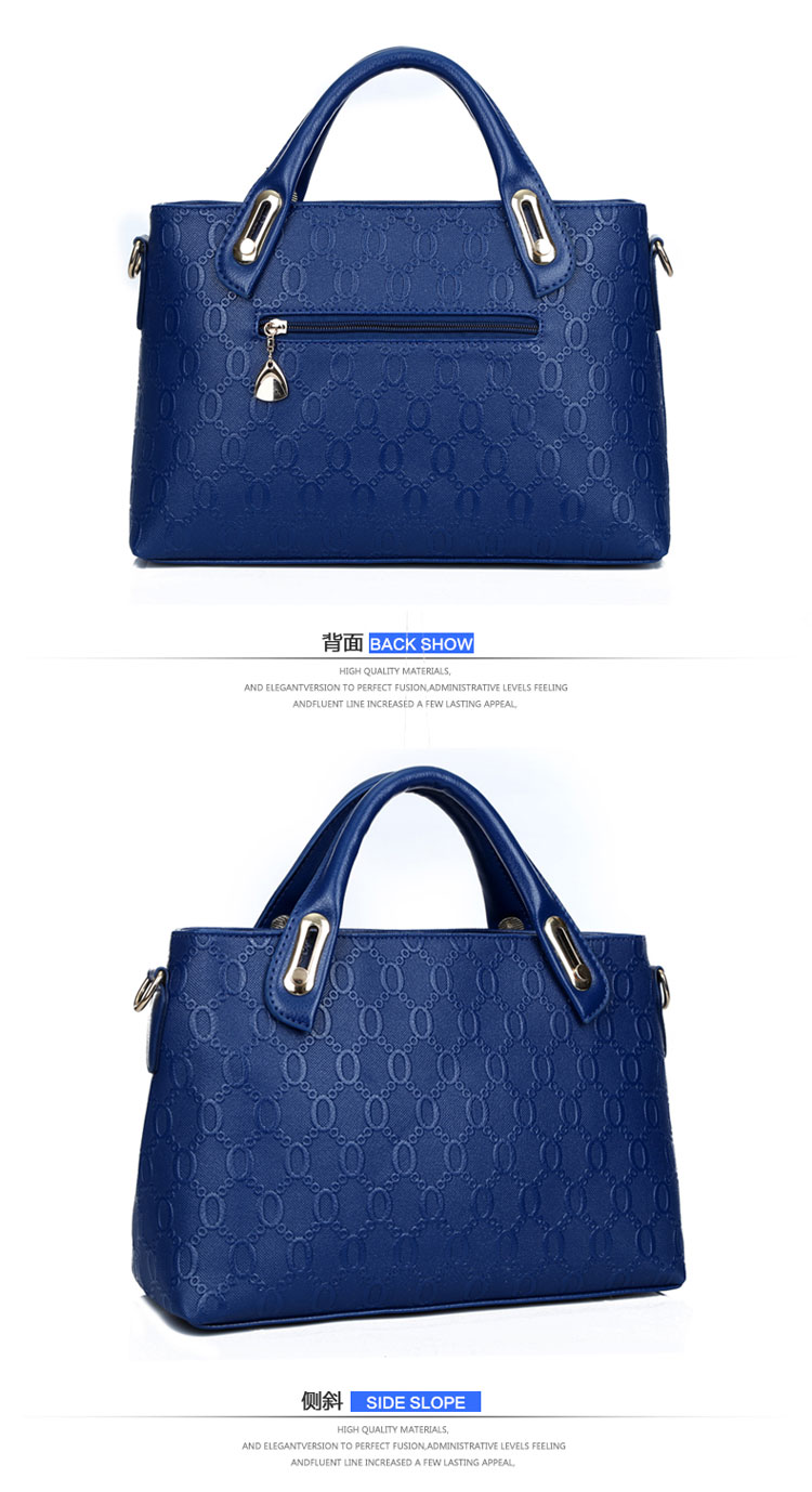 新款欧美风范时尚女包 小熊吊坠潮流压花子母包四件套详情14