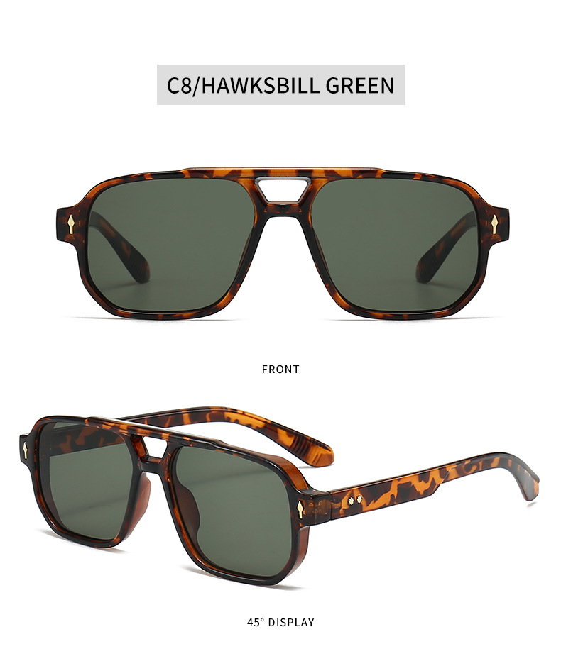 欧美新款方形时尚双梁墨镜太阳镜男跨境复古休闲驾驶商务潮流墨镜详情15