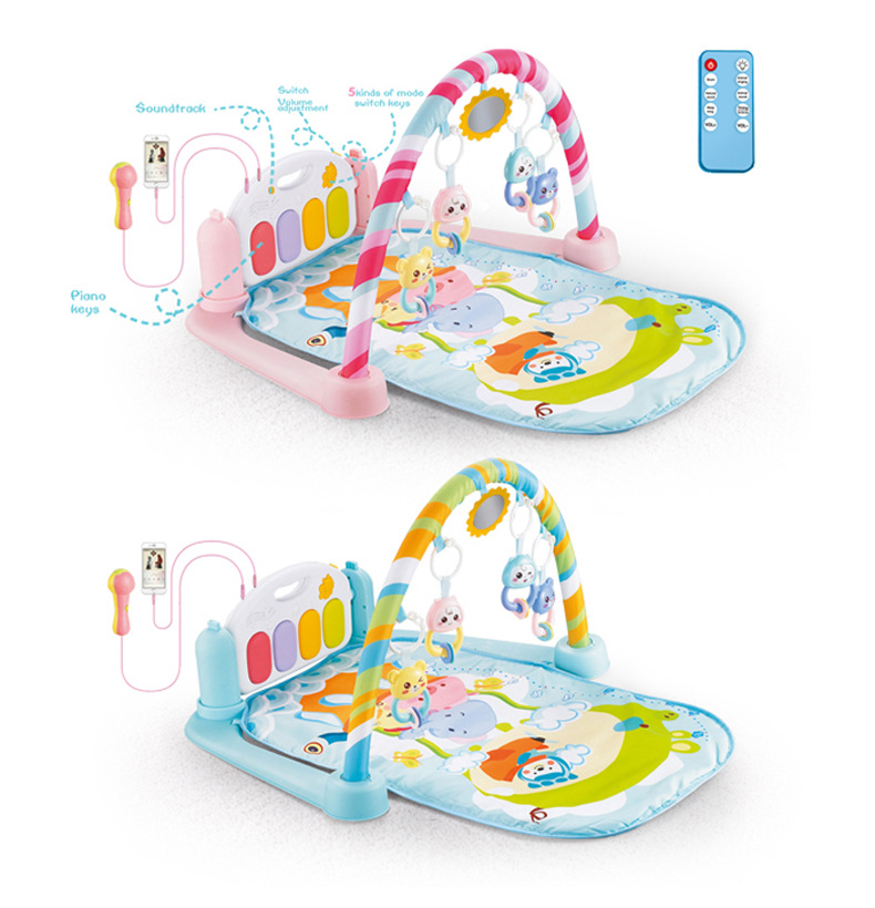 跨境婴儿脚踏琴 健身架 带话筒可连接手机游戏垫 游戏床详情10