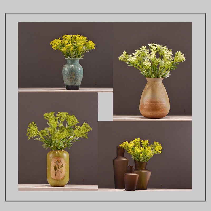 Wholesale of artificial lace and artificial green plants from the original factory, flower arrangement materials, and artificial plants for home, hotel, wedding and decoration pic 38