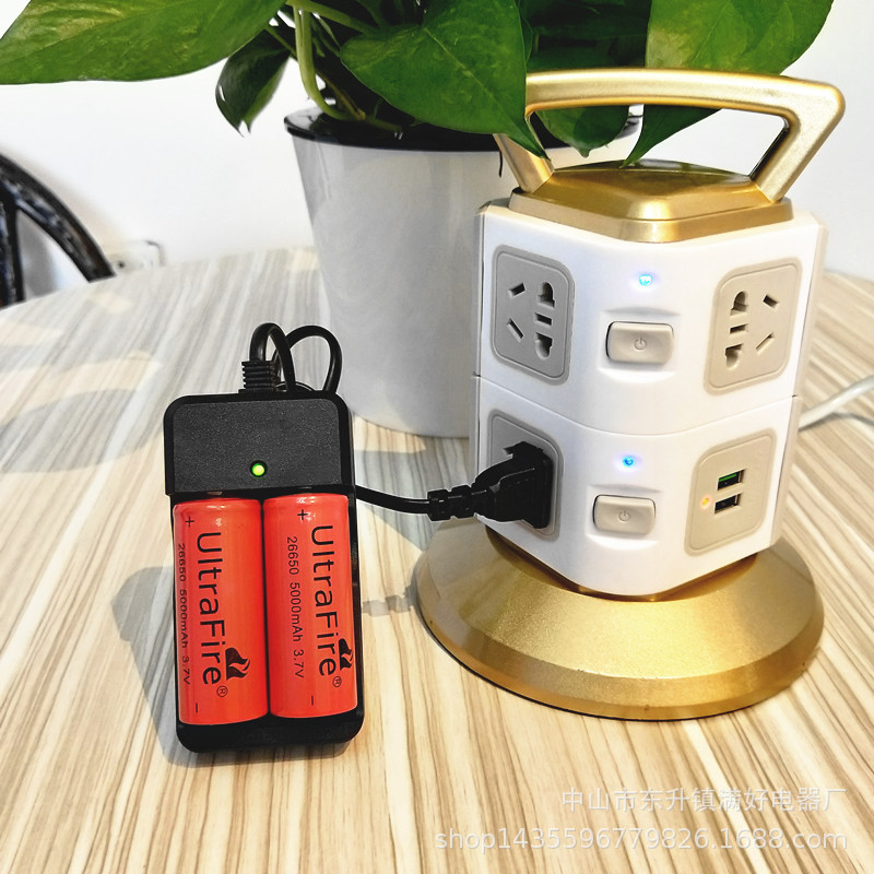 Powerful flashlight with cable, dual-slot 18650 dual-socket charger, 18650 lithium battery, 26650 battery charger pic 13