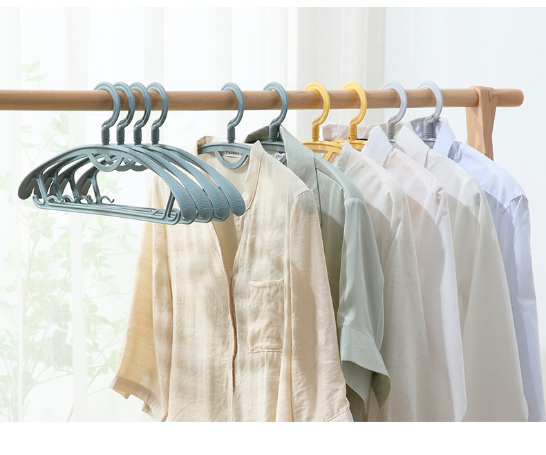 家用晾衣架防滑宽肩衣架成人衣挂干湿两用学生收纳衣撑塑料宽衣架详情13