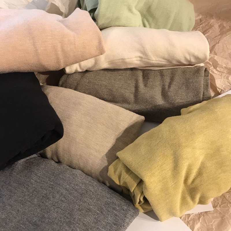 Gentle to the core ~ Soft and fluffy cashmere texture, round-neck basic long-sleeved T-shirt base layer wholesale consignment pic 11