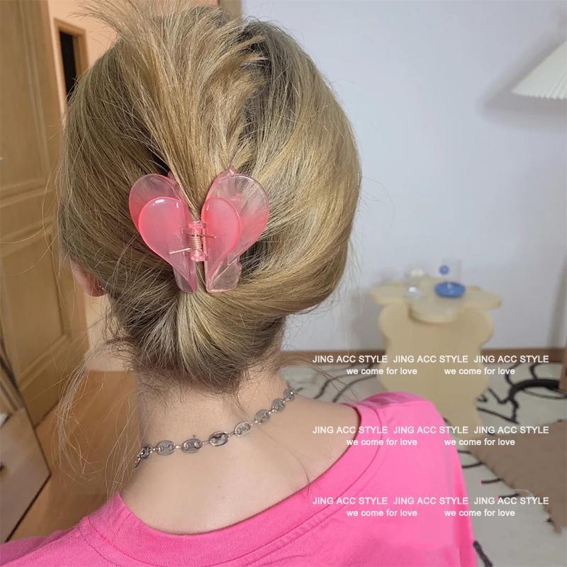 复古爱心发夹韩国盘发后脑勺渐变发卡抓夹简约夹子头饰发女发饰详情9