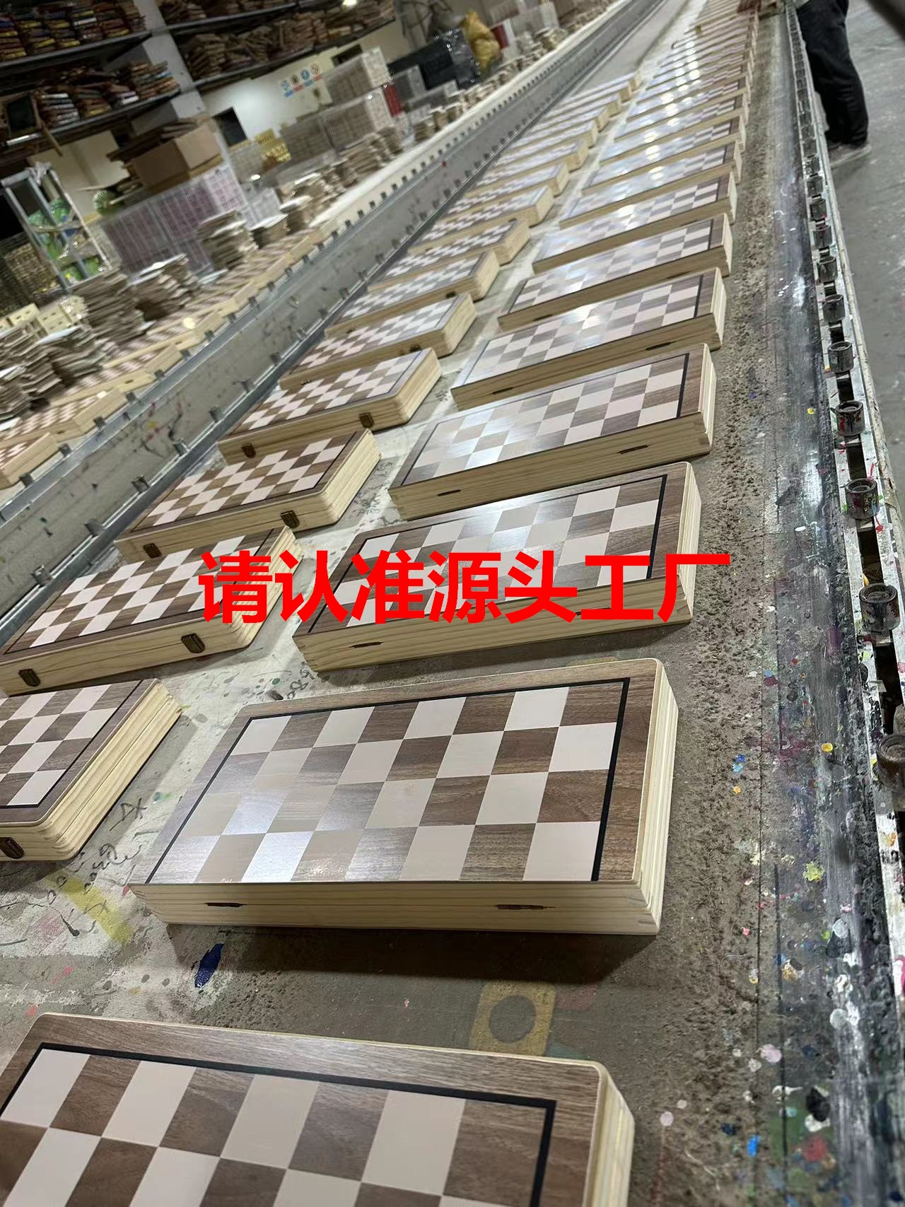 Cross-border wooden rounded corner two-in-one folding chess board, chess quality magnetic chess competitive and educational toy pic 1
