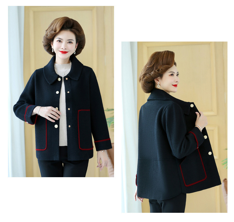 The 2023 new style of stylish knitted top for middle-aged mothers in autumn and thin base layer sweaters for middle-aged and elderly women in spring and autumn pic 54