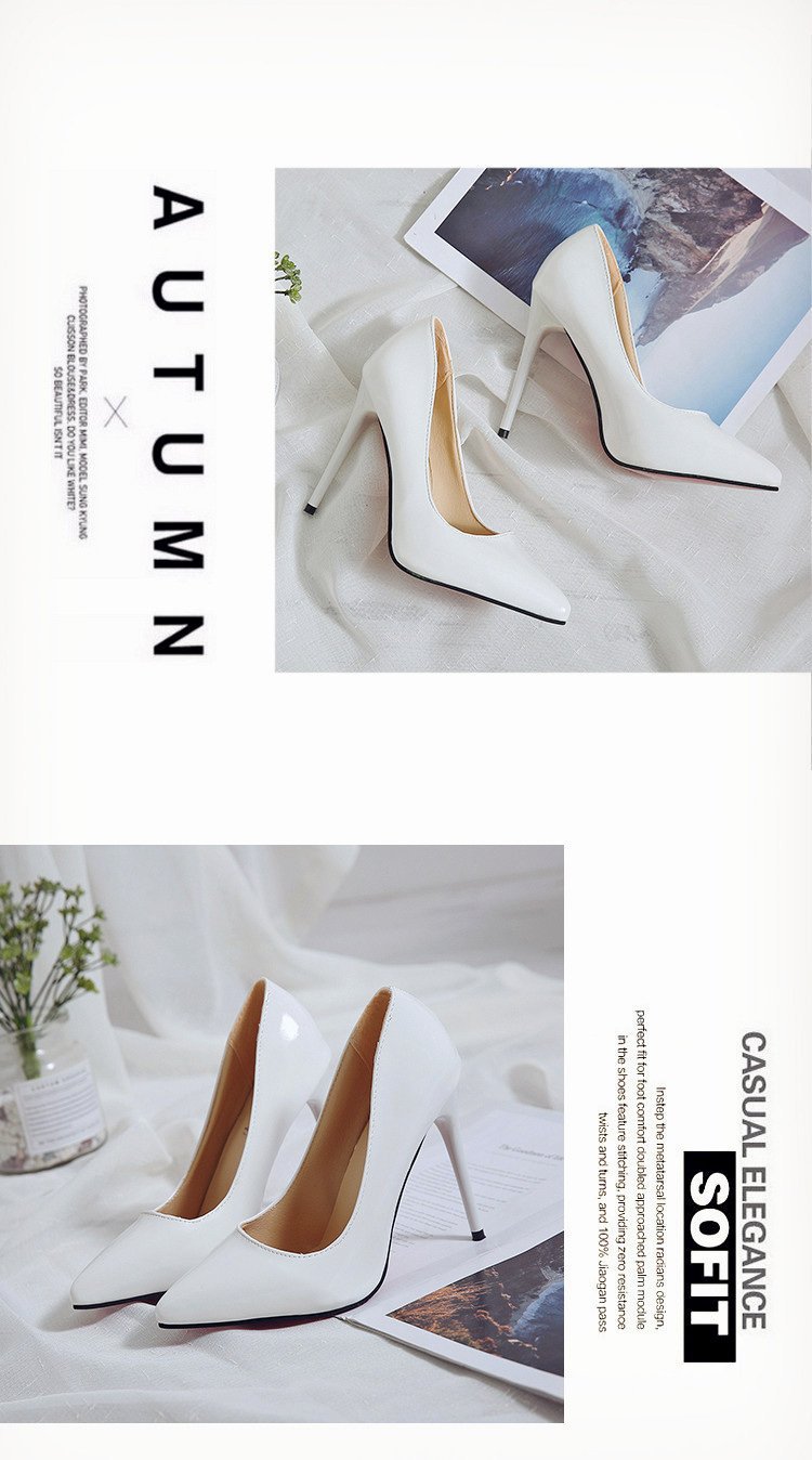 高跟鞋女2021新款女鞋春季欧美风尖头浅口单鞋女式细跟漆皮时装鞋详情18