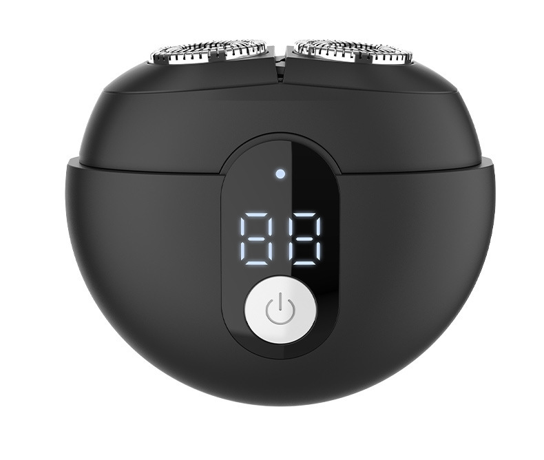 Hatteker portable electric shaver, rotary double-head razor, full-body washable mini beard razor pic 13