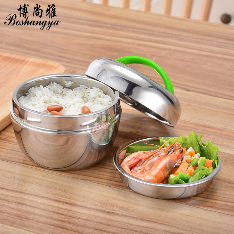 Stainless steel insulated lunch box, student sealed preservation box, lunch bucket, bento box, gift carrying lunch box, double-layer lunch box pic 3