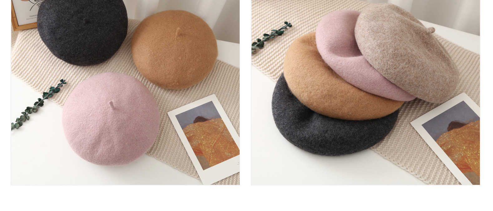 帽子女时尚秋冬羊毛贝雷帽韩国画家帽女生蓓蕾帽文艺百搭南瓜帽冬详情26