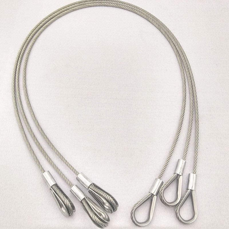 Direct supply of stainless steel wire rope crimped chicken heart ring cable connection line with anti-corrosion crimped joint at both ends pic 2