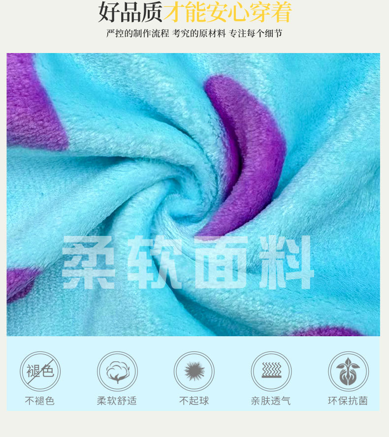 跨境新生婴儿衣服春秋宝宝连体衣法兰绒保暖可爱超萌居家连体睡衣详情3