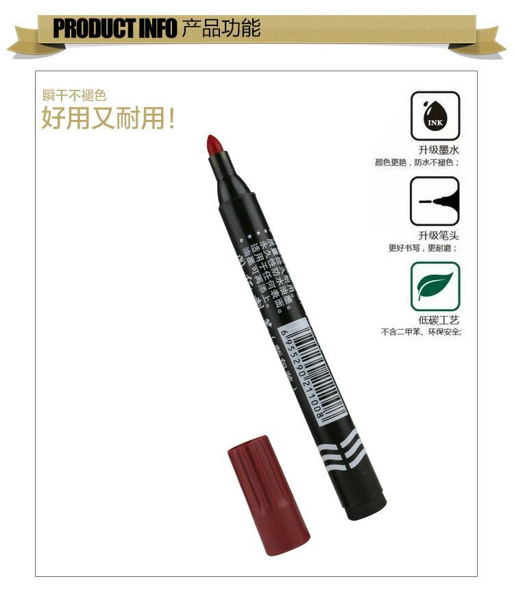 Boxed 700 marker pens, color big-headed pens, black with ink, blue and red oil-based pens, logistics marker pens pic 3