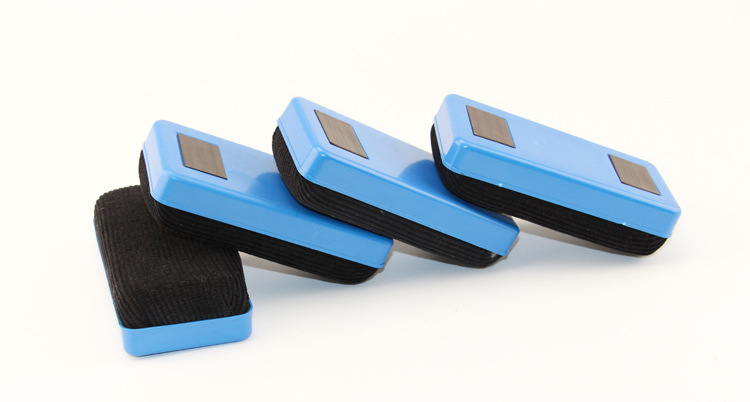 Qianhui whiteboard eraser Manufacturer directly supplies large and small velvet cloth magnetic plastic easy-to-erase chalk accessories, whiteboard eraser brushes pic 9