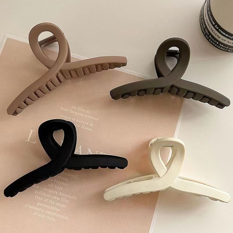 ins简约高级感鲨鱼夹抓夹毛毛夹子磨砂毛绒义乌厂家方形详情11