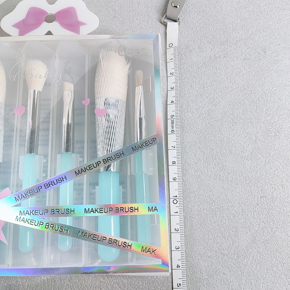 新品现货款水晶杆套刷PVC盒装6合一便携式收纳桶仿羊毛化妆刷批发详情16