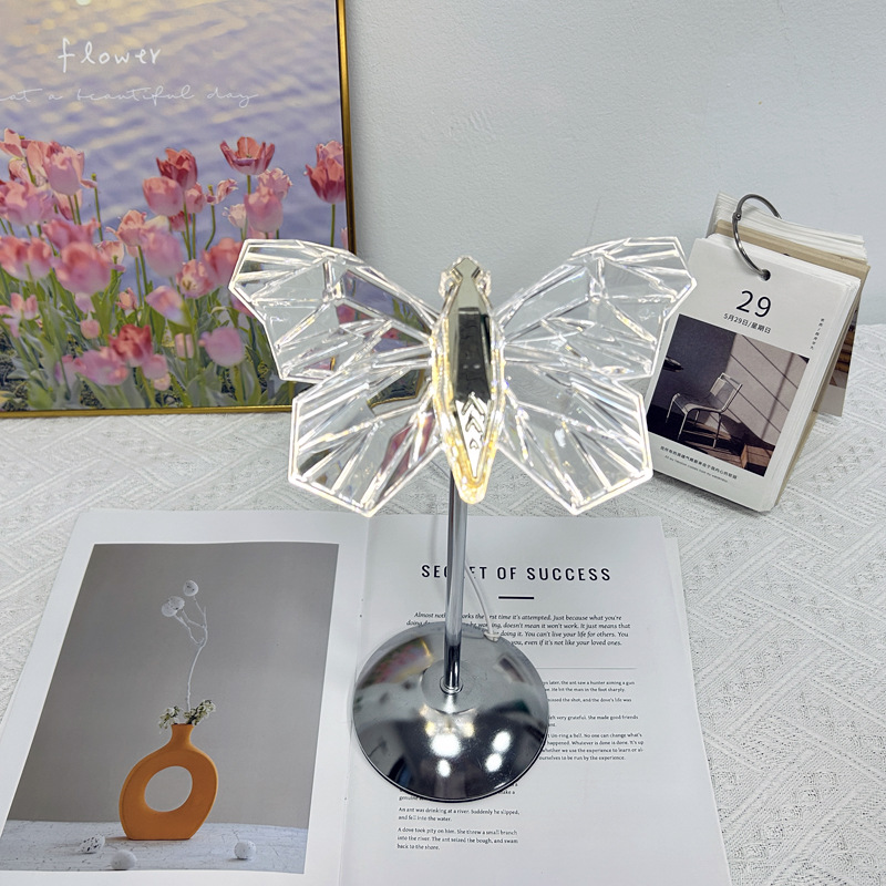 ins轻奢网红氛围灯USB小夜灯创意装饰台灯家居卧室摆件蜻蜓台灯详情5